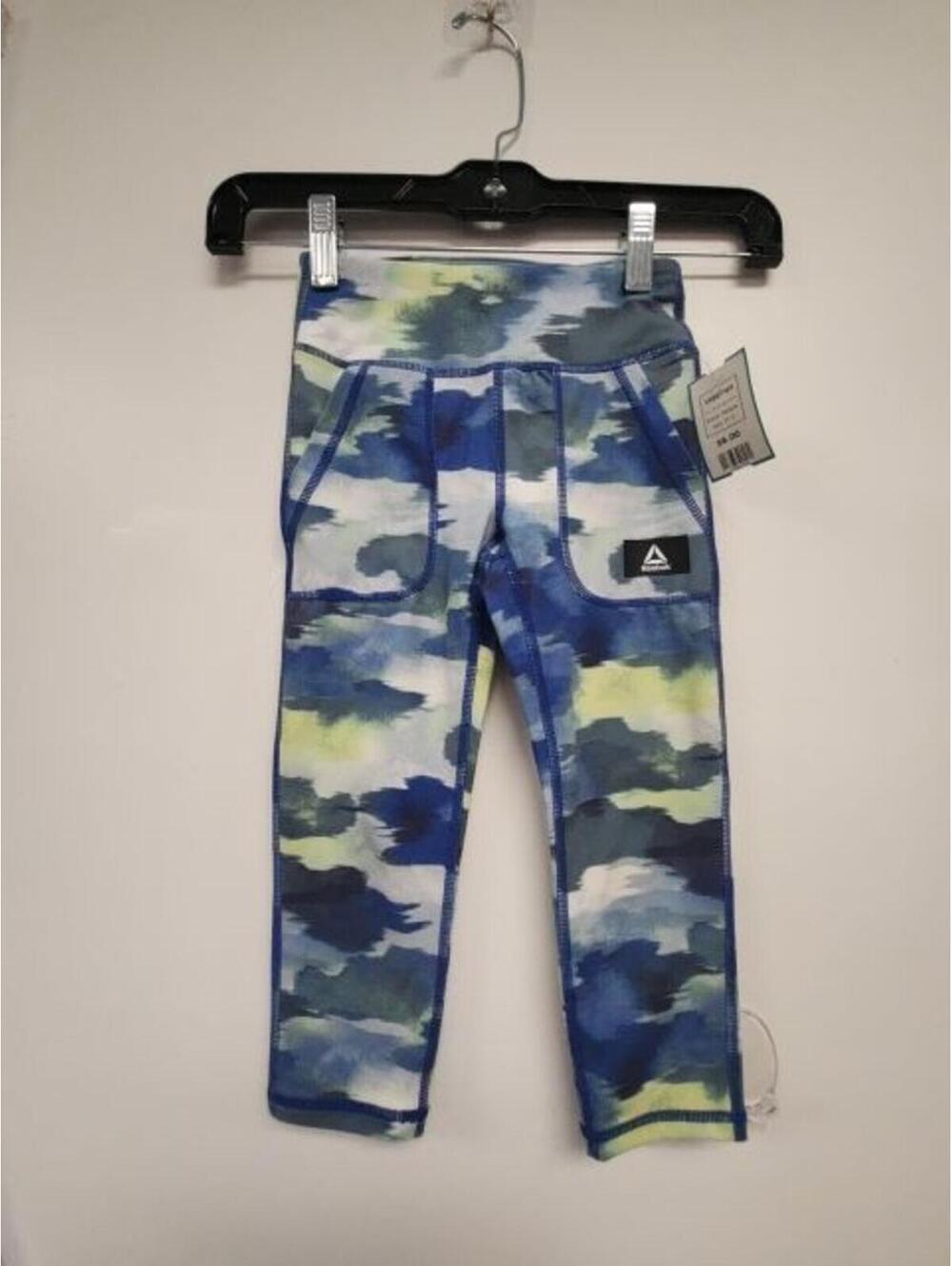 Blue/Green/White Reebok Leggings, 4T G